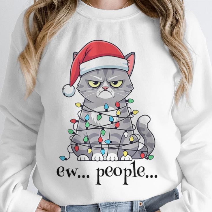 Cat Ew People Adult Humor Introvert Anti-Social Unisex Sweatshirt Cat Ew People Adult Humor Introvert Anti-Social Unisex Sweatshirt