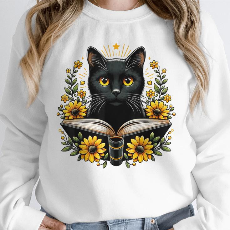 Cat For Women Book Lover Cute Cat And Book Unisex Sweatshirt Cat For Women Book Lover Cute Cat And Book Unisex Sweatshirt