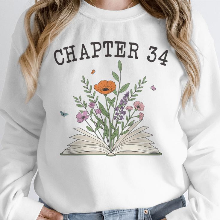 Chapter 34 Book Lovers & Readers 34th Birthday Wildflowers Premium Tri-Blend Unisex Sweatshirt Chapter 34 Book Lovers & Readers 34th Birthday Wildflowers Premium Tri-Blend Unisex Sweatshirt
