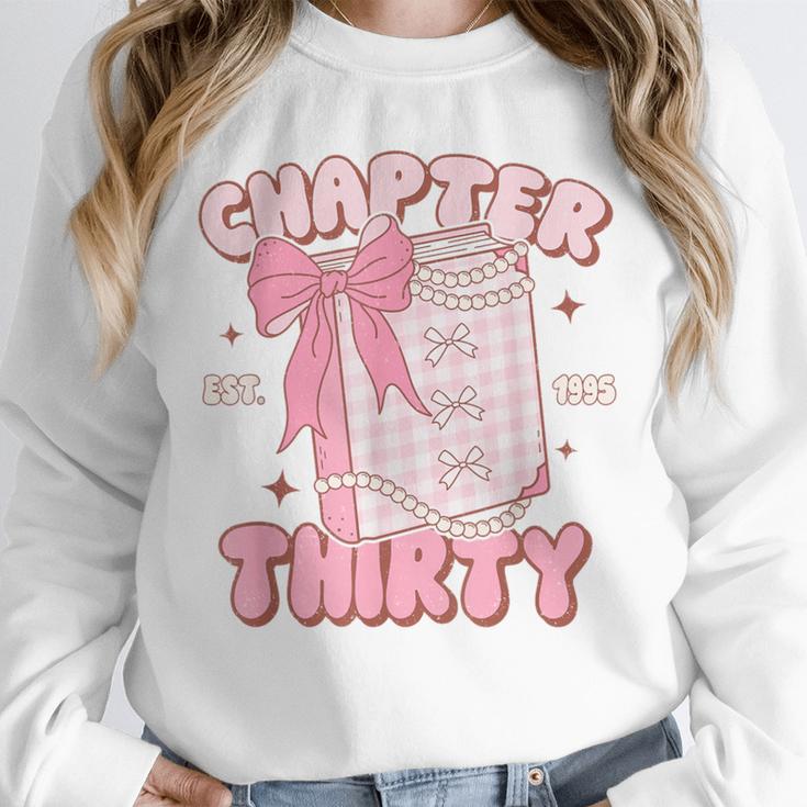 Chapter Thirty Est 1995 Cute 30th Birthday Book Bow Coquette Unisex Sweatshirt Chapter Thirty Est 1995 Cute 30th Birthday Book Bow Coquette Unisex Sweatshirt