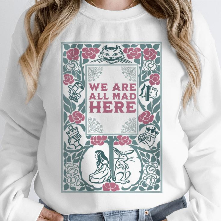 Cheshire Cat Alice In Wonderland Vintage Book Unisex Sweatshirt