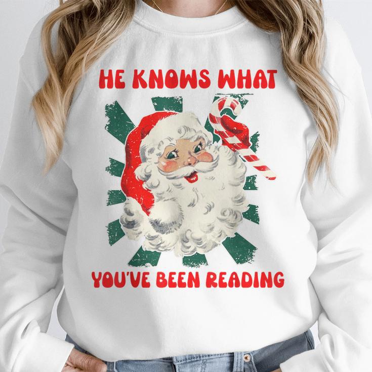 Christmas Bookish He Knows What You'Ve Been Reading Women Unisex Sweatshirt Christmas Bookish He Knows What You'Ve Been Reading Women Unisex Sweatshirt