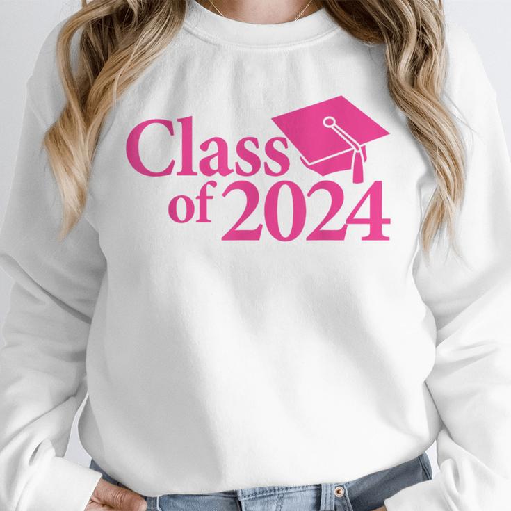 Class Of 2024 Pink For Girls And Women Graduation Unisex Sweatshirt