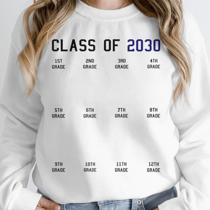 Class Of 2030 Graduation T-Shirt With Space For Handprints Unisex Sweatshirt