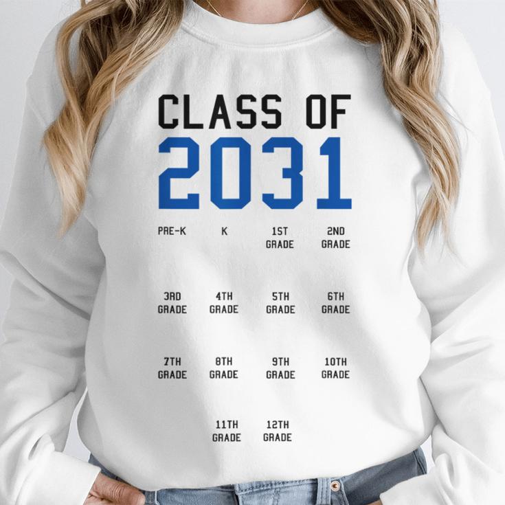 Class Of 2031 Graduation T-Shirt With Space For Handprints Unisex Sweatshirt