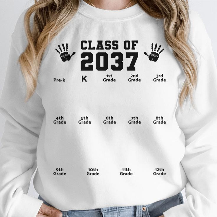 Class Of 2037 Handprint Grow With Me Pre-k Graduation Unisex Sweatshirt