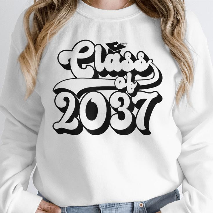Class Of 2037 Senior Retro 2037 Grad Graduate Graduation Unisex Sweatshirt