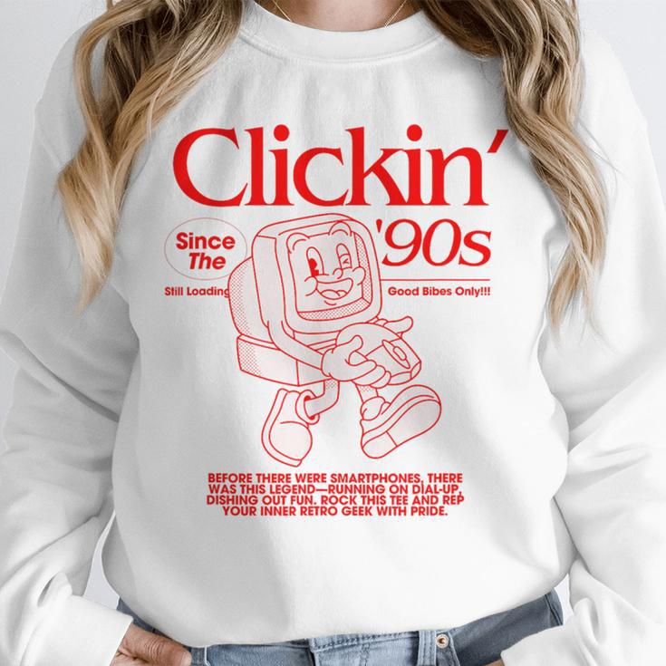 Clickin' Since The 90s Retro Computer Nostalgia Unisex Sweatshirt