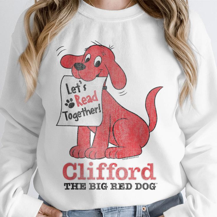 Clifford The Big Red Dog Let's Read Together Vintage Book Unisex Sweatshirt