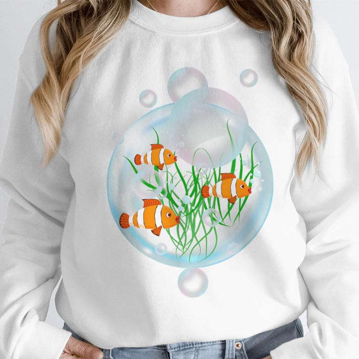 Clownfish Anemonefish Bubbles Water Frutiger Aero Y2K Style Unisex Sweatshirt Clownfish Anemonefish Bubbles Water Frutiger Aero Y2K Style Unisex Sweatshirt