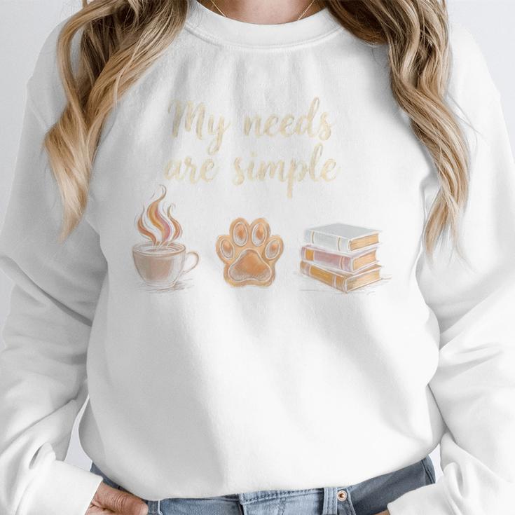 Coffee Paw Print Book Lover Reading Simple Life Bookworm Premium Tri-Blend Unisex Sweatshirt