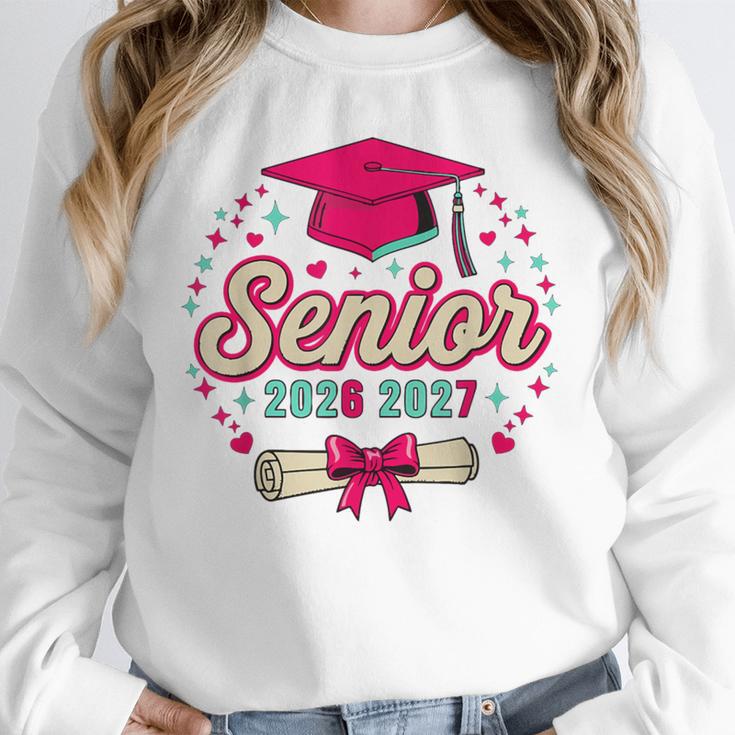 Coquette Pink Bow Senior 2026 2027 Graduation Unisex Sweatshirt