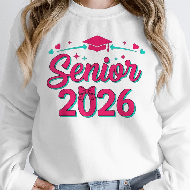 Coquette Pink Bow Senior 2026 Class Of Graduation Unisex Sweatshirt