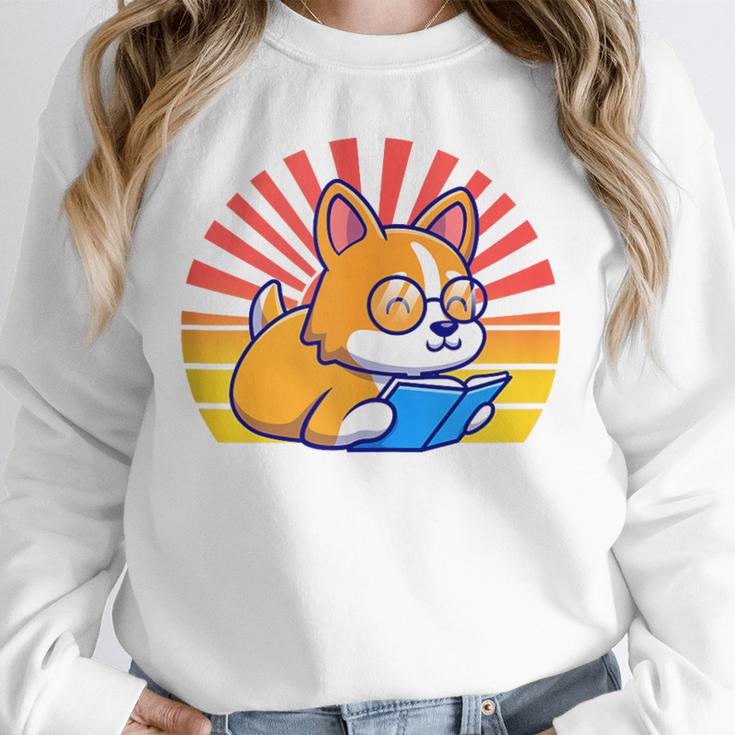 Corgi Dog Reading Book Book Lover Dog Lover Unisex Sweatshirt Corgi Dog Reading Book Book Lover Dog Lover Unisex Sweatshirt