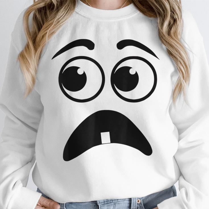 Creepy Face Carrot Halloween Book Character Costume Unisex Sweatshirt