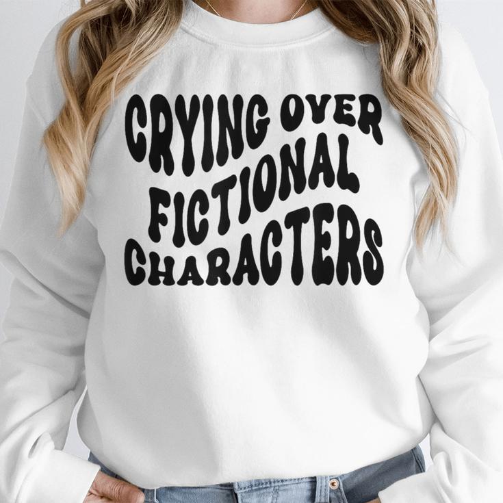 Crying Over Fictional Characters Book Lovers Unisex Sweatshirt Crying Over Fictional Characters Book Lovers Unisex Sweatshirt