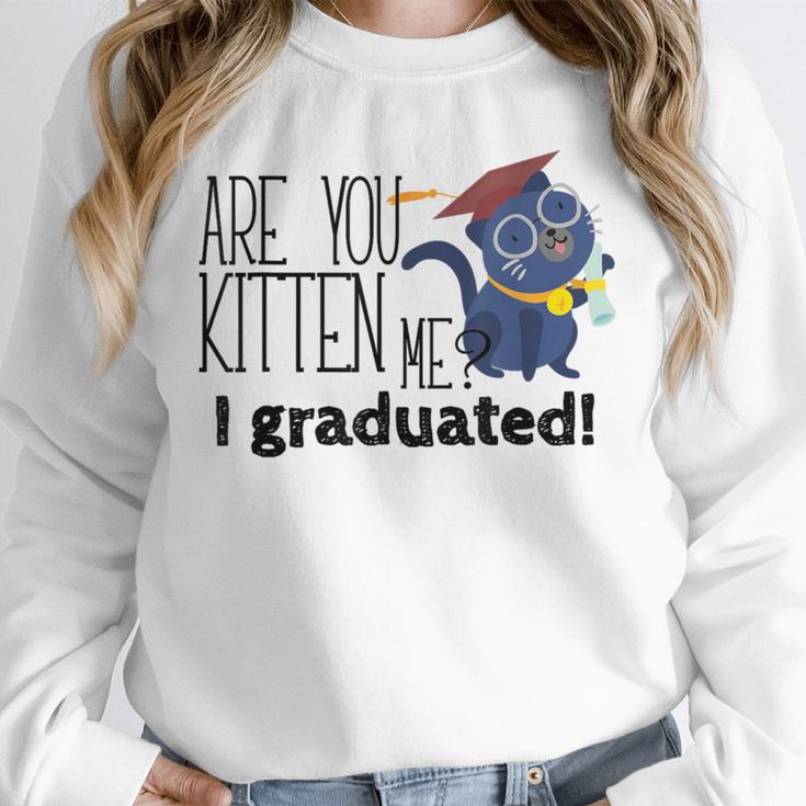 Cute Graduation Cat Masters High School T-Shirt For Men Women Kids Unisex Sweatshirt