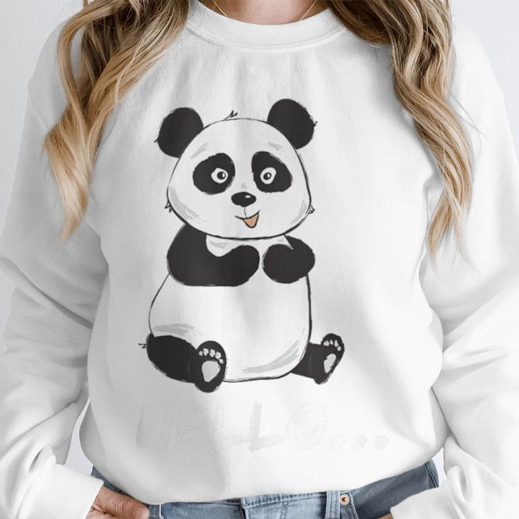 Cute Introvert Vibes – Panda Hello & Goodbye Unisex Sweatshirt Cute Introvert Vibes – Panda Hello & Goodbye Unisex Sweatshirt