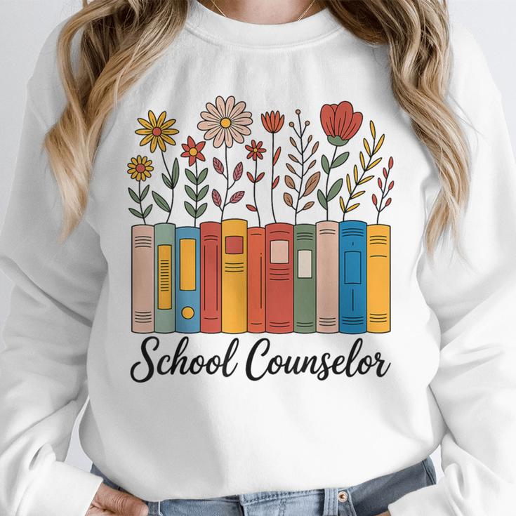 Cute Wildflower Book School Counseling Life School Counselor Unisex Sweatshirt Cute Wildflower Book School Counseling Life School Counselor Unisex Sweatshirt