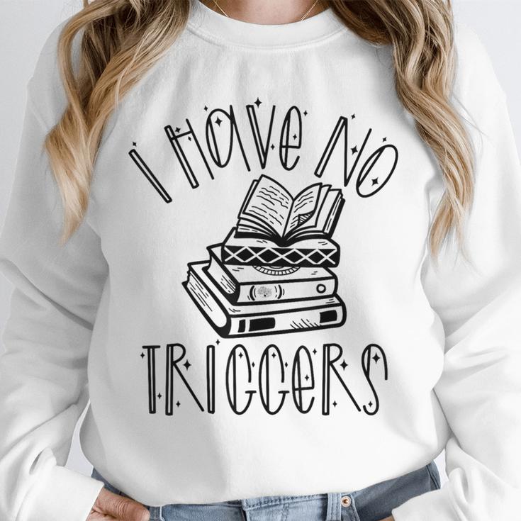 Dark Romance Shirt Women Smutt Book Merch I Have No Triggers Unisex Sweatshirt Dark Romance Shirt Women Smutt Book Merch I Have No Triggers Unisex Sweatshirt