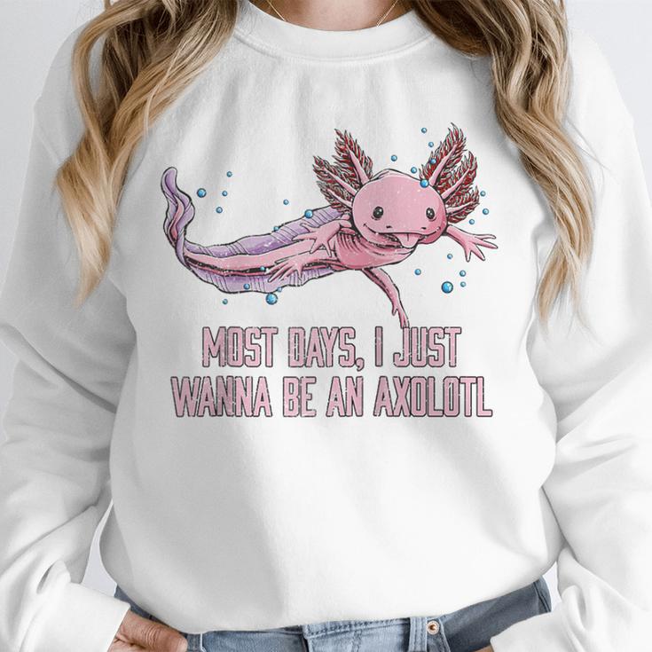 Most Days I Just Wanna Be An Axolotl Salamander Introvert Raglan Baseball Tee Unisex Sweatshirt Most Days I Just Wanna Be An Axolotl Salamander Introvert Raglan Baseball Tee Unisex Sweatshirt