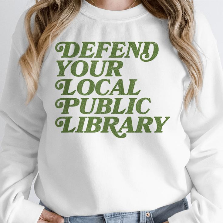 Defend Your Local Public Library For Book Lovers Unisex Sweatshirt
