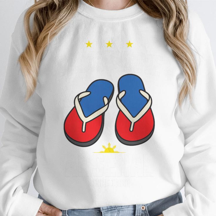 Discipline Arsenal Pinoy Nostalgia Filipino Tsinelas Premium Tri-Blend Unisex Sweatshirt