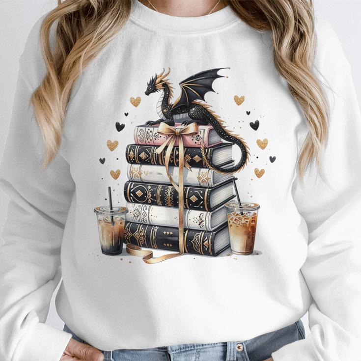 Dragon Hoard Of Books Reading Lover Cute Art Unisex Sweatshirt Dragon Hoard Of Books Reading Lover Cute Art Unisex Sweatshirt
