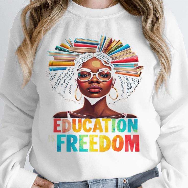 Education Is Freedom Afro Books Unisex Sweatshirt