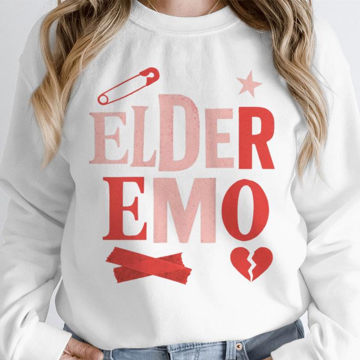 Elder Emo Retro Punk Typography Nostalgia Unisex Sweatshirt Elder Emo Retro Punk Typography Nostalgia Unisex Sweatshirt