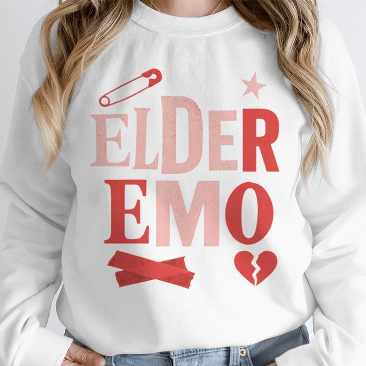 Elder Emo Retro Punk Typography Nostalgia Unisex Sweatshirt