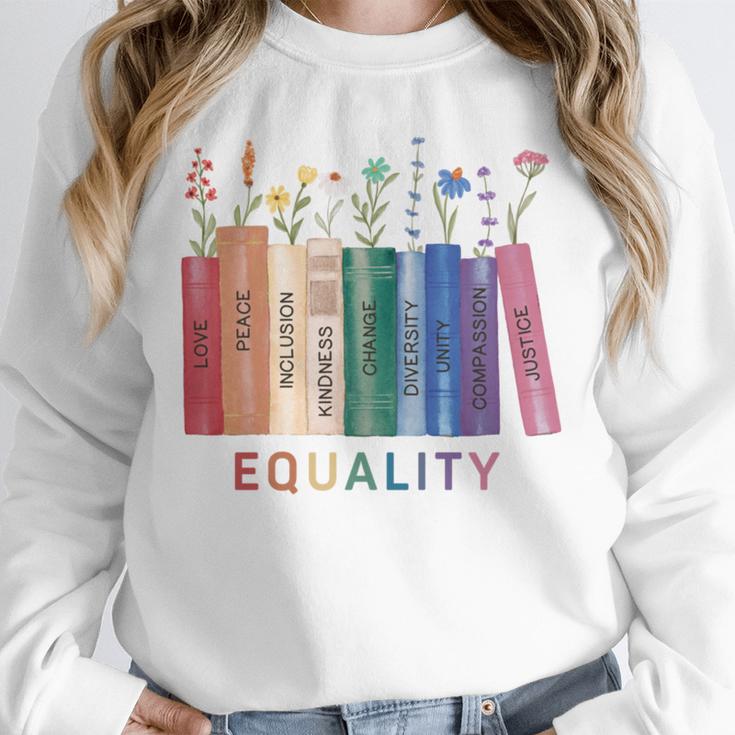 Equality Flower Books Equal Rights Social Justice Feminist Unisex Sweatshirt