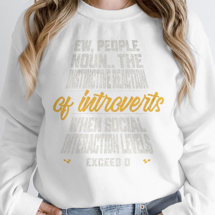 Ew People Definition Introvert Quote Anti Social Vibes Premium Tri-Blend Unisex Sweatshirt