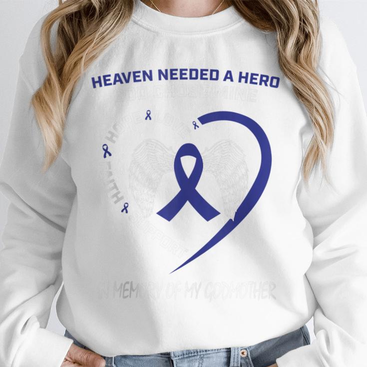 Faith Blue In Memory Of My Godmother Colon Cancer Awareness Unisex Sweatshirt