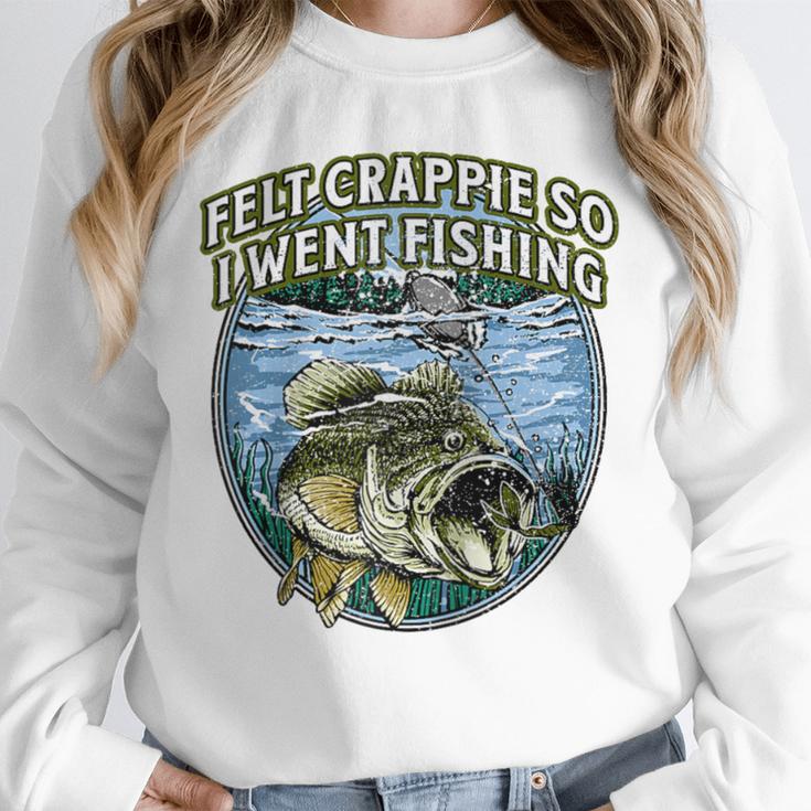 Felt Crappie So I Went Fishing Introvert Lakes Antisocial Raglan Baseball Tee Unisex Sweatshirt Felt Crappie So I Went Fishing Introvert Lakes Antisocial Raglan Baseball Tee Unisex Sweatshirt
