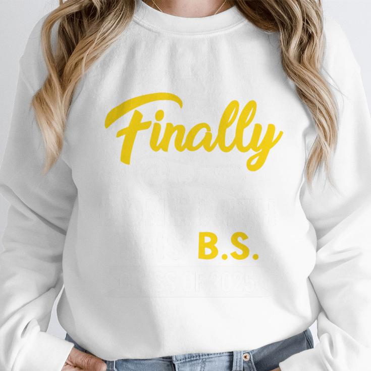 Finally Done With This BS Class Of 2025 College Graduation Premium Tri-Blend Unisex Sweatshirt