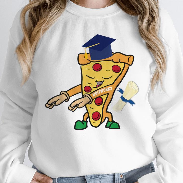 Flossing Pizza Dairy OIT For Dairy OIT Graduation Unisex Sweatshirt