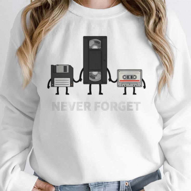Never Forget Retro Nostalgia Tapes Throwback 80s Premium Tri-Blend Unisex Sweatshirt