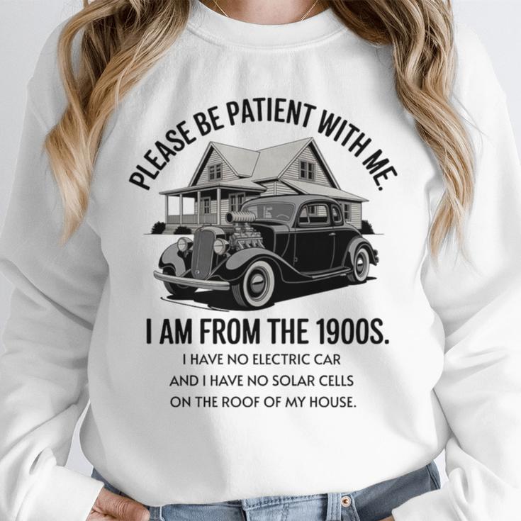 Forgive Me I'm From The 1900s No E-Car No SolarCells Premium Tri-Blend Unisex Sweatshirt