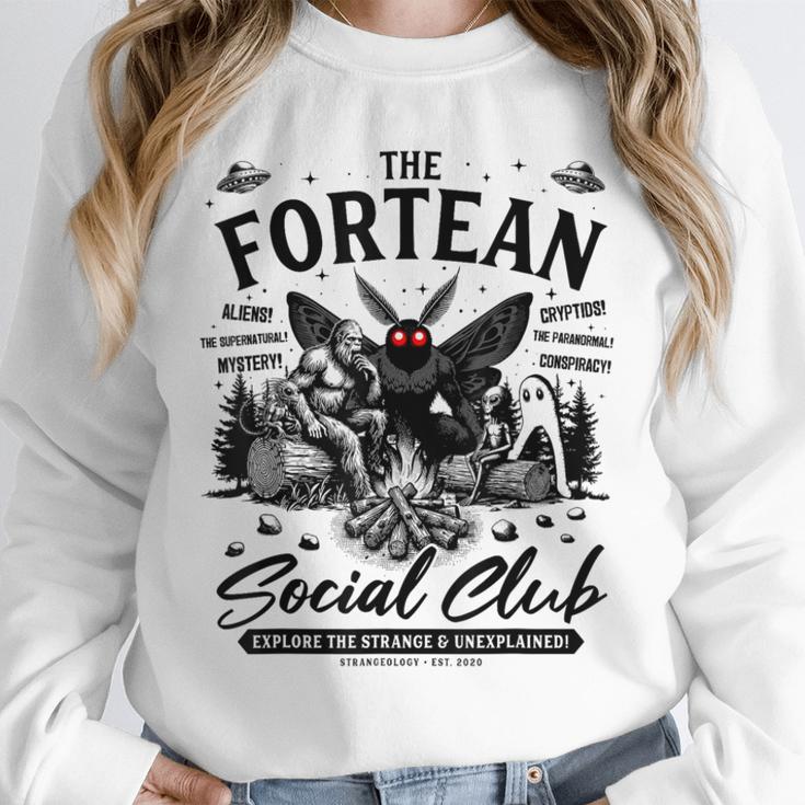 Fortean Social Club Bigfoot Mothman Alien Cryptid Introvert Unisex Sweatshirt Fortean Social Club Bigfoot Mothman Alien Cryptid Introvert Unisex Sweatshirt