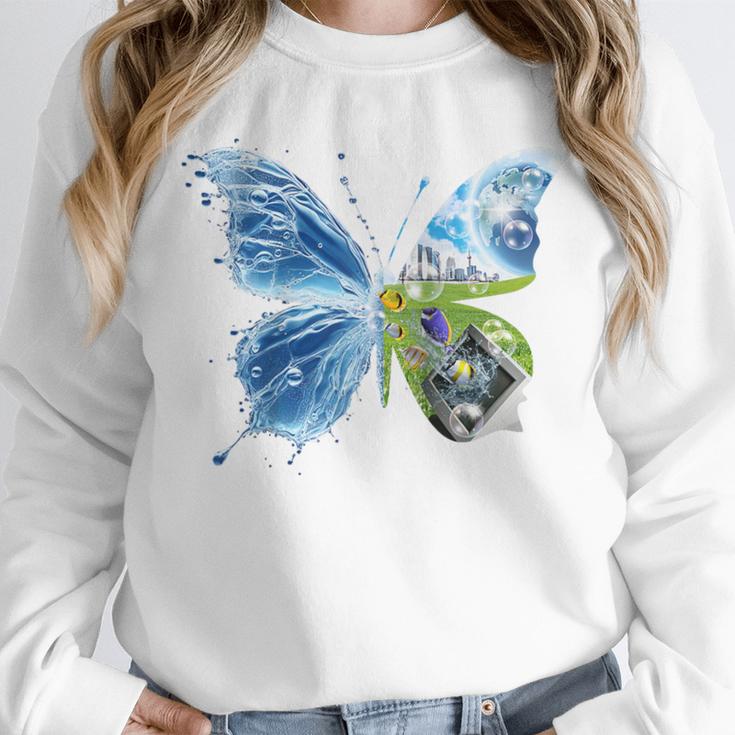 Frutiger Aero Aesthetic Butterfly Computer Fishes Scenery Raglan Baseball Tee Unisex Sweatshirt Frutiger Aero Aesthetic Butterfly Computer Fishes Scenery Raglan Baseball Tee Unisex Sweatshirt