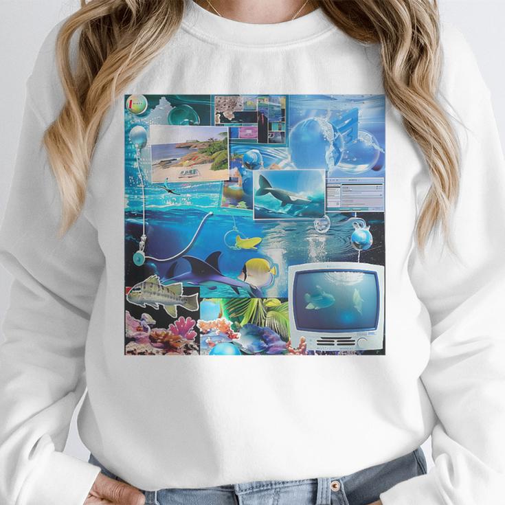 Frutiger Aero Retro Vibes Premium Tri-Blend Unisex Sweatshirt Frutiger Aero Retro Vibes Premium Tri-Blend Unisex Sweatshirt