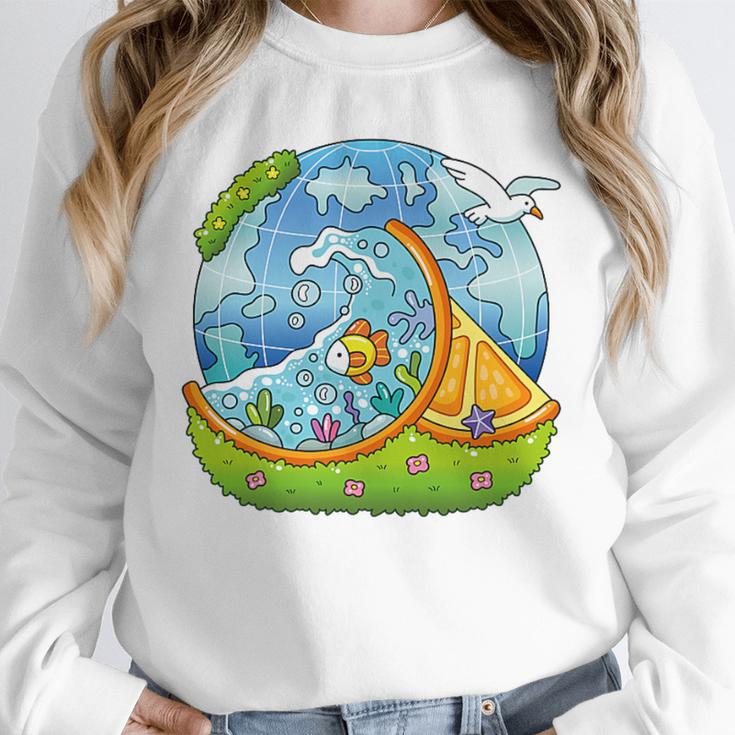 Frutiger Aero Y2K Fashion Trends Statement Piece Tech Orange Premium Unisex Sweatshirt