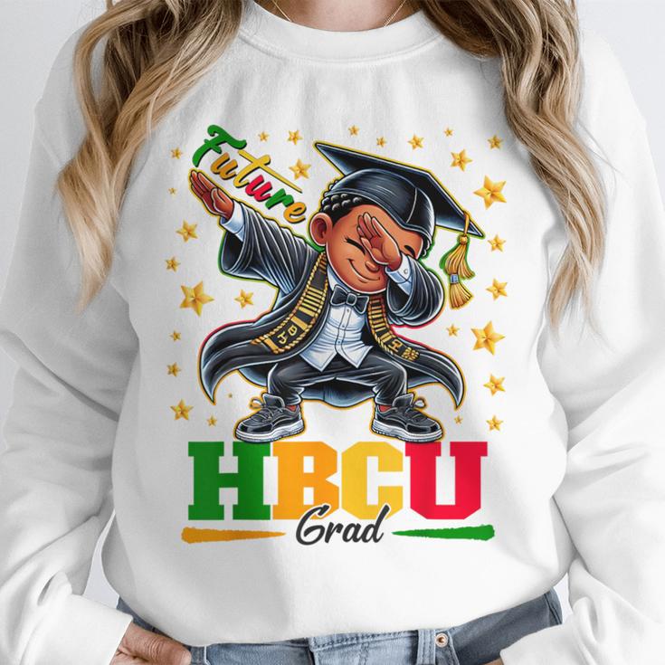 Future HBCU Grad Dabbing Kid Graduation For Boys Kids Unisex Sweatshirt