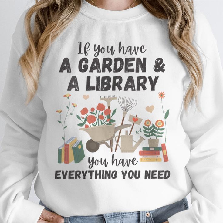 Gardening & Library Lover Books Reading Plants Cute Unisex Sweatshirt Gardening & Library Lover Books Reading Plants Cute Unisex Sweatshirt
