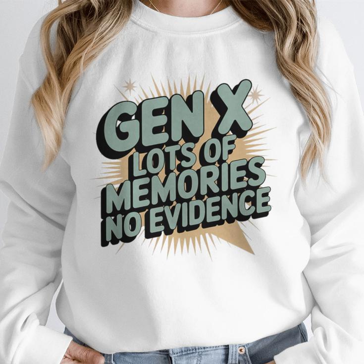 Gen X Lots Of Memories No Evidence Nostalgia Throwback Quote Premium Tri-Blend Unisex Sweatshirt Gen X Lots Of Memories No Evidence Nostalgia Throwback Quote Premium Tri-Blend Unisex Sweatshirt