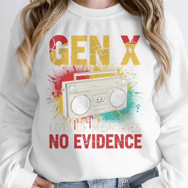 Gen X Lots Of Memories No Evidence Retro Nostalgia Humor Unisex Sweatshirt