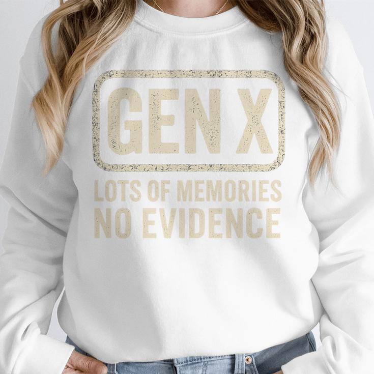 Gen X Lots Of Memories No Evidence Retro Nostalgia Premium Tri-Blend Unisex Sweatshirt Gen X Lots Of Memories No Evidence Retro Nostalgia Premium Tri-Blend Unisex Sweatshirt