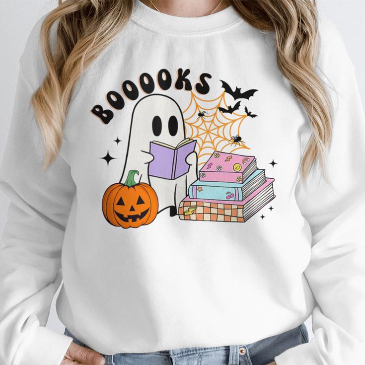 Ghost Reading Halloween Women Teacher Book Lover Unisex Sweatshirt Ghost Reading Halloween Women Teacher Book Lover Unisex Sweatshirt
