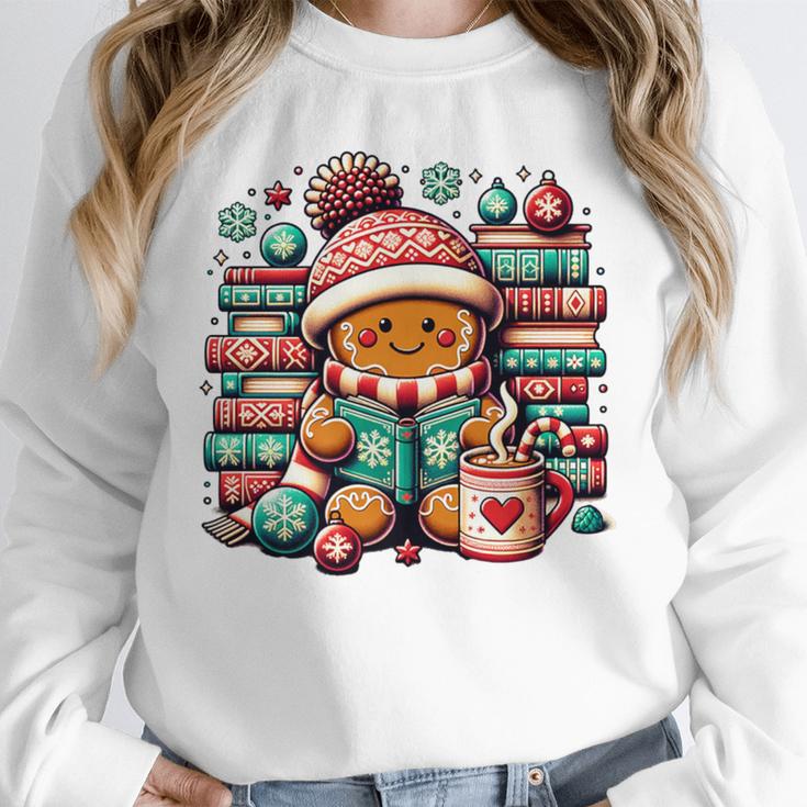 Gingerbread Reading Book Lovers Christmas Bookworm Librarian Premium Unisex Sweatshirt Gingerbread Reading Book Lovers Christmas Bookworm Librarian Premium Unisex Sweatshirt